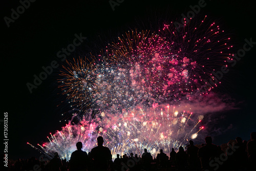 fireworks in the city