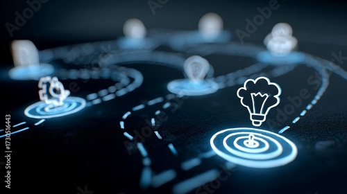 Creative Ideas Roadmap in a Modern Workspace