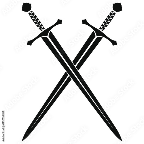 two crossed swords