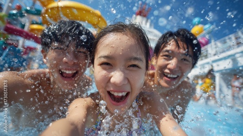 Family cruise vacations with waterparks, children clubs, playful activities and fun bonding moments across ocean journeys together