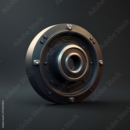 Abstract Industrial Bearing Metal Futuristic Design