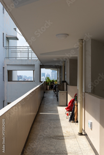 Seoul apartment corridor