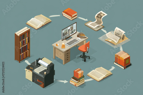 Publishing process, book production, workflow