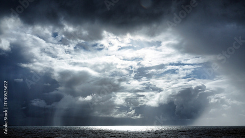 leaden clouds and rain and sun on the crossing from the Baltic island of Bornholm in Denmark to Germany