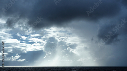 leaden clouds and rain and sun on the crossing from the Baltic island of Bornholm in Denmark to Germany