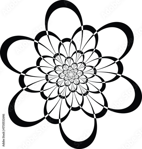 a mandala, which is a symbolic, circular, geometric design with deep spiritual significance, particularly in Hindu and Buddhist cultures. 