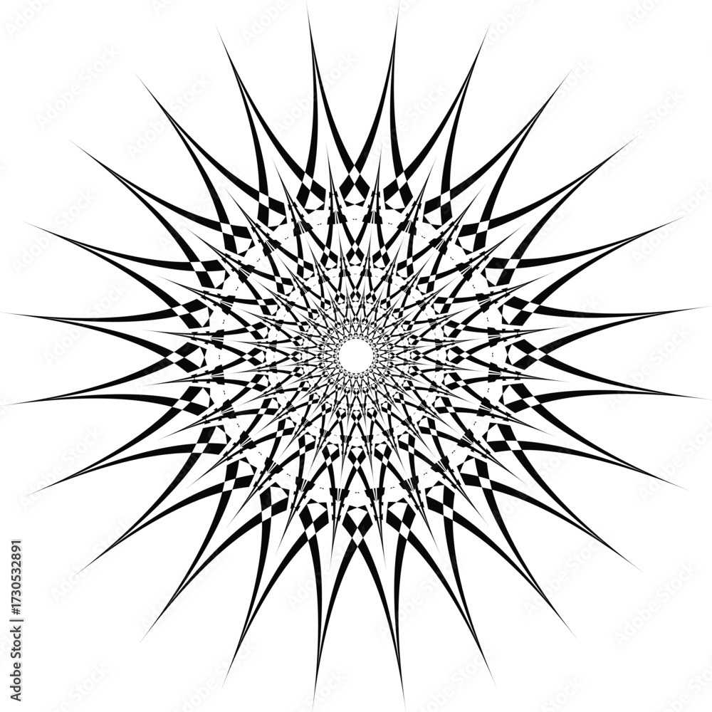 Obraz premium a mandala, which is a symbolic, circular, geometric design often used in Hinduism and Buddhism. 