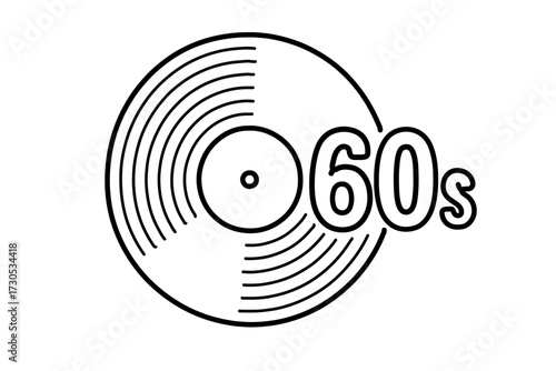 Vinyl record with tracks from 1960s era