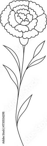 Floral silhouette design with bamboo branches and green leaves in nature pattern