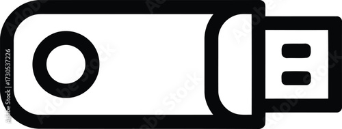 USB Drive Icon with Circle Detail flash drive storage