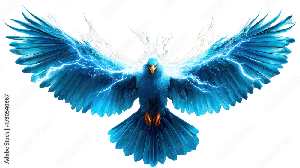 Obraz premium blue wings isolated on white