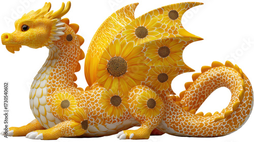 dragon toy isolated on white