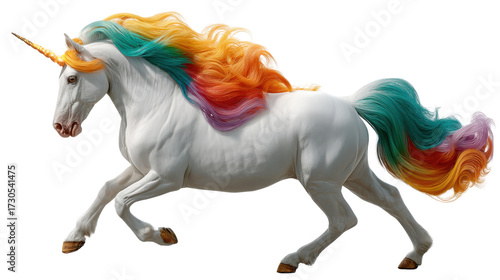 white horse isolated on white background