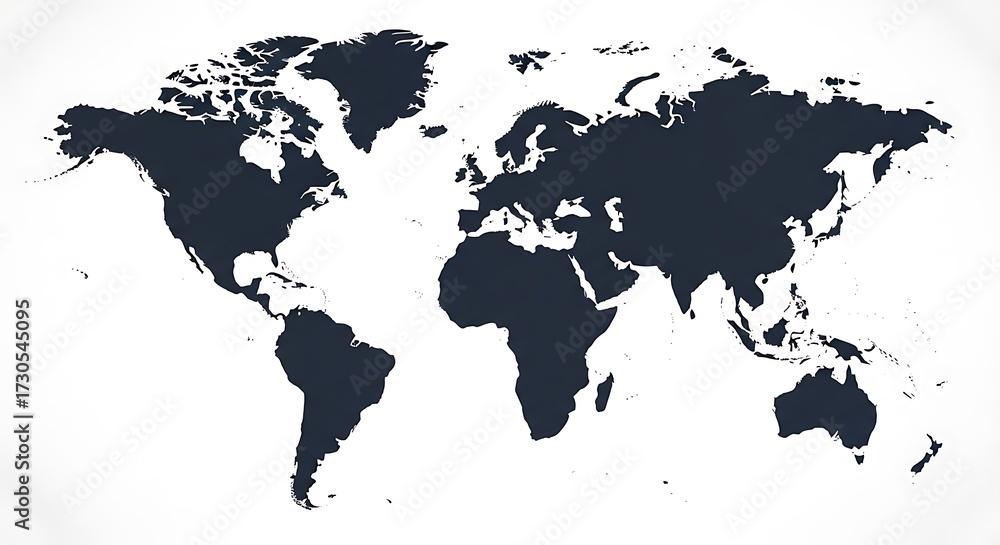 Obraz premium Global World Map Illustration.