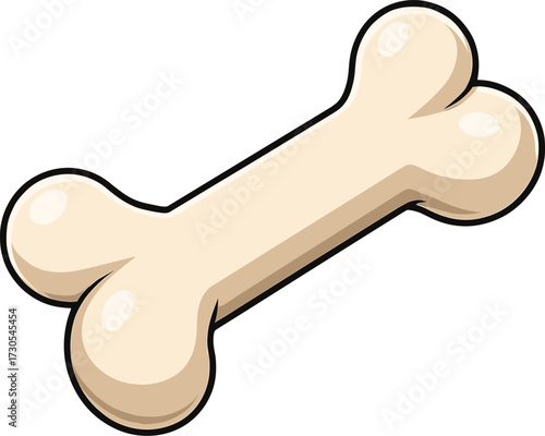 シンプルな一本の骨のイラスト
