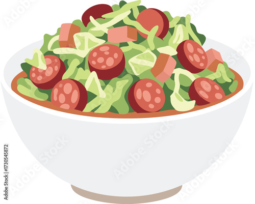 Traditional Polish bigos stew served in a bowl, made with tender cabbage, sausage, and hearty meat pieces for a rustic, flavorful dish