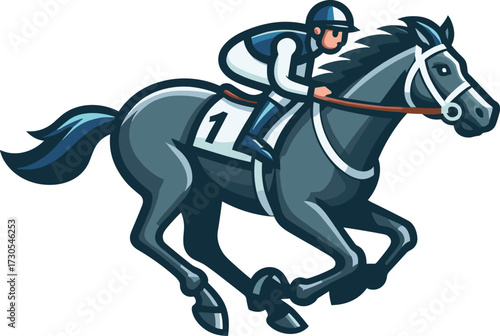 競馬の馬のイラスト