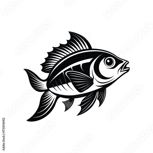 vector illustration of a fish