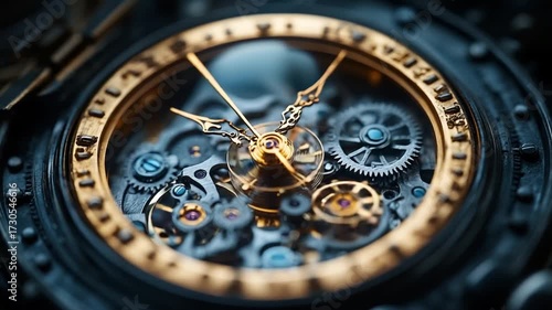 Wallpaper Mural Intricate Watch Mechanism - A Detailed Close-Up of Timekeeping. Torontodigital.ca