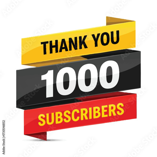 Thank You 1000 Subscribers Celebration Banner Graphic.