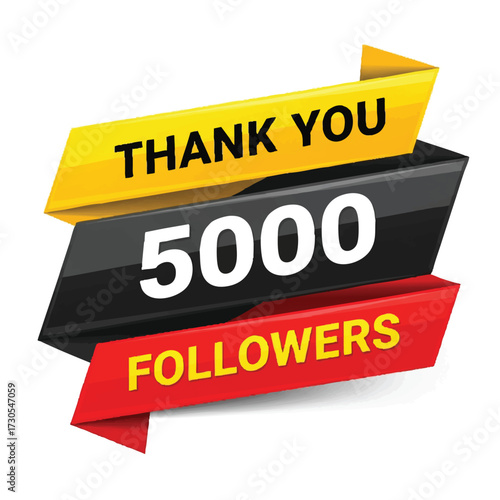 Thank You 5000 Followers Celebration Banner.