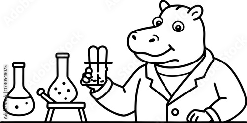 Hippo scientist doing science