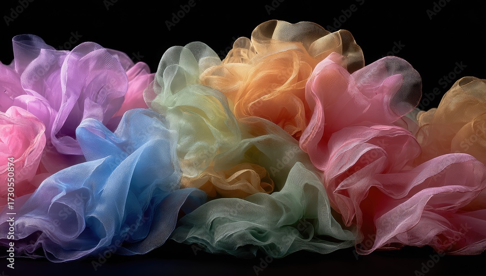 Fototapeta premium Colorful fabric drape