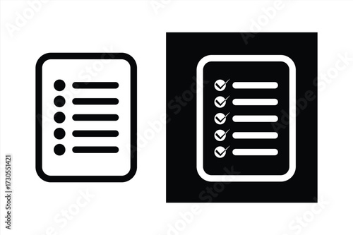 Table of contents icon filled flat sign concept for web design