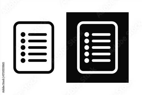 Table of contents icon filled flat sign concept for web design