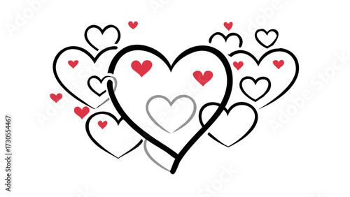 Express your love with this vibrant heart design, perfect for Valentine's Day cards, romantic invitations, or heartfelt social media posts, love is in the air