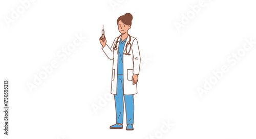 Illustration of a smiling young man lying in a hospital bed covered with a blanket, recovering from illness or surgery