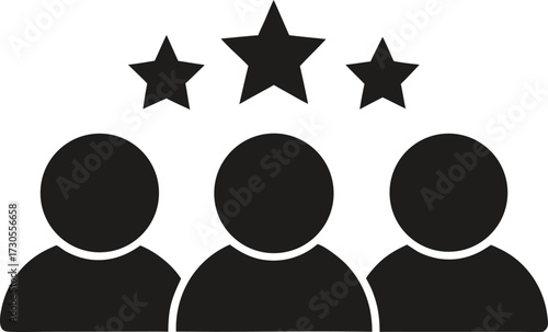 Three black figures with stars above them white background vector illustration EPS file download.
