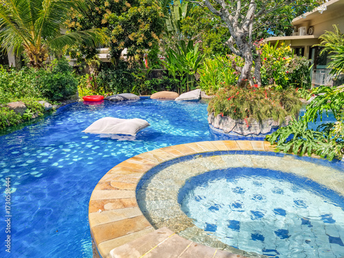 Swimming pool in a hotel Bali, Indonesia