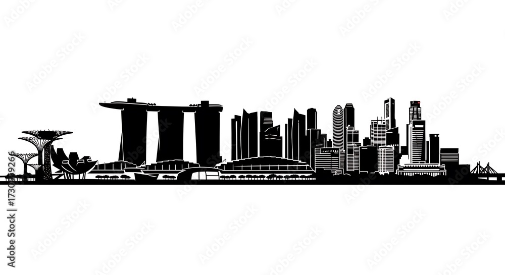 Obraz premium Singapore Skyline Cityscape View.