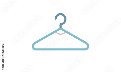 Elegant Blue Hanger Icon on Dark Background for Fashion Design