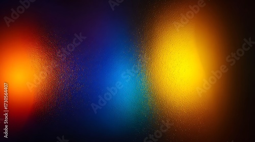 Abstract Colorful Light Bokeh with Vibrant Blue Yellow and Orange Tones for Artistic Backgrounds