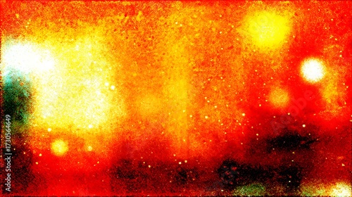 Abstract Colorful Light Burst with Vibrant Red Orange Yellow Tones in Artistic Composition