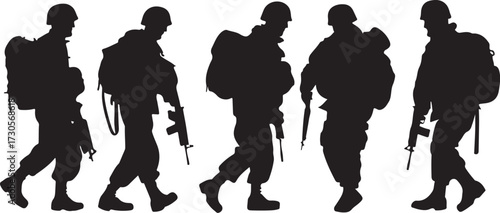 Courageous Troops Walking in Harmony