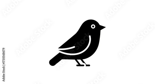 Black bird silhouette simple illustration