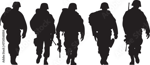 Courageous Troops Walking in Harmony