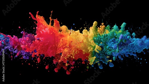 Colorful paint splashes abstract background