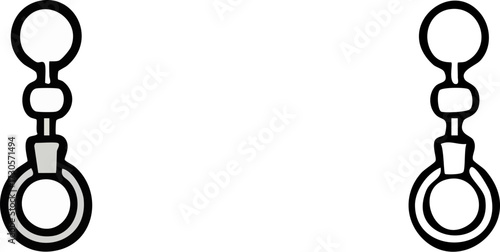 Simple Line Art Keychain Charms.