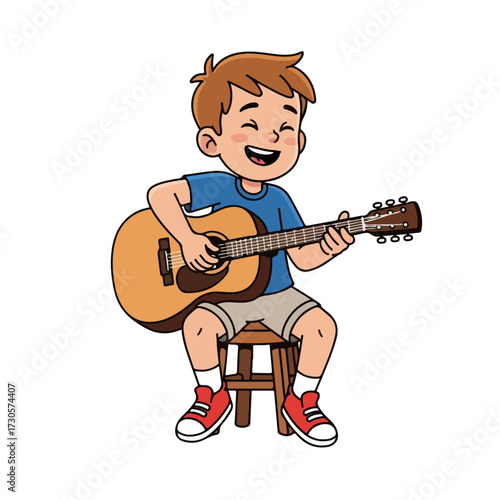 Boy Playing Guitar