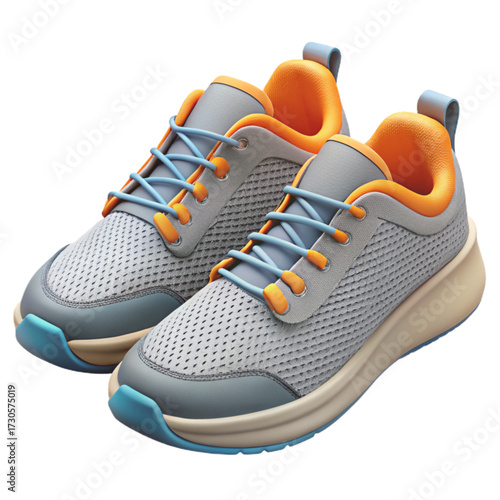 sport shoes on white background