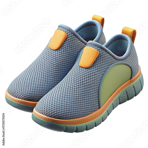 sport shoes on white background