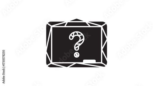 Unravel the mystery with this striking question mark chalkboard icon, perfect for education, business, and creative projects needing a touch of intrigue and problem-solving visuals