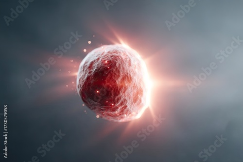 Macro Close Up of Glowing Medical Ultrasound Scan Against Dark Backdrop