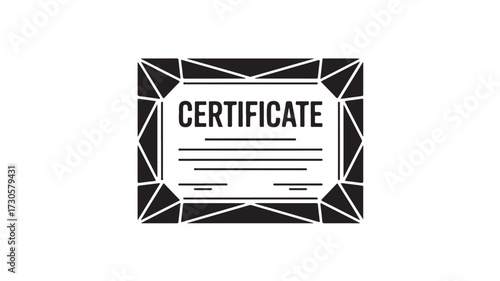 Awarding achievement with this modern certificate design, perfect for recognizing excellence and celebrating accomplishments in any professional or academic setting