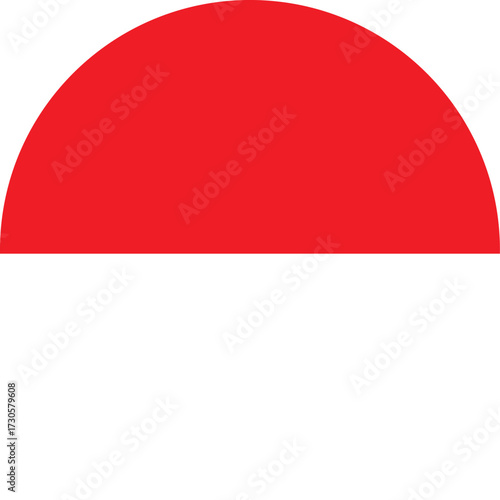  Indonesia flag button round circle transparent PNG vector illustration