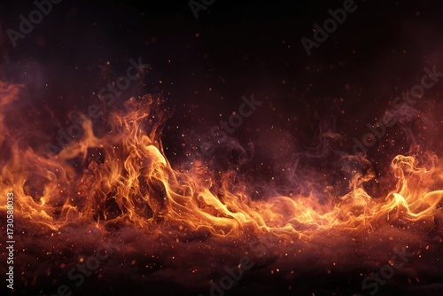 Wallpaper Mural Fiery Flames Background Design Torontodigital.ca